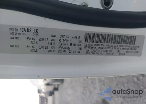 2015 Jeep Patriot High Altitude Edition z USA, uszkodzony, nr VIN 1C4NJPFA1FD296949